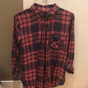 Rails pink and denim shirt XS (oversized)